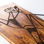 Wallity Cat Accesorio de Pared de Madera y Metal Nogal y Negro